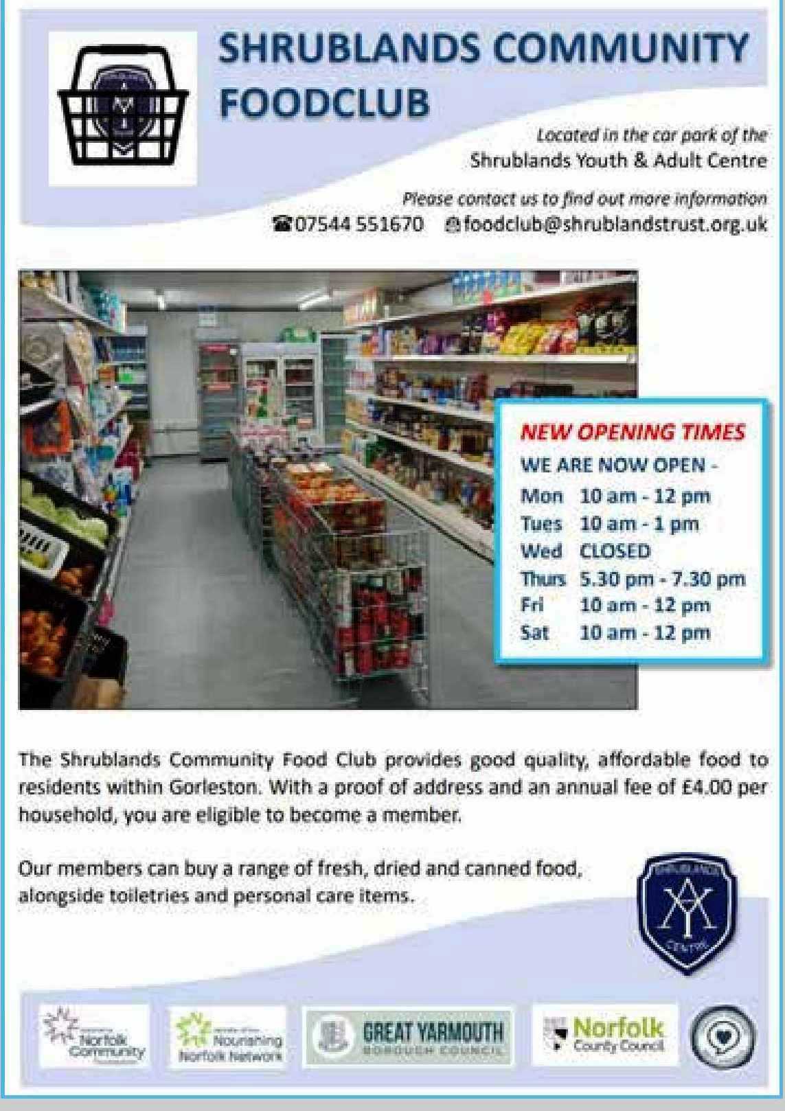 SHRUBLANDS COMMNITY FOODCLUB