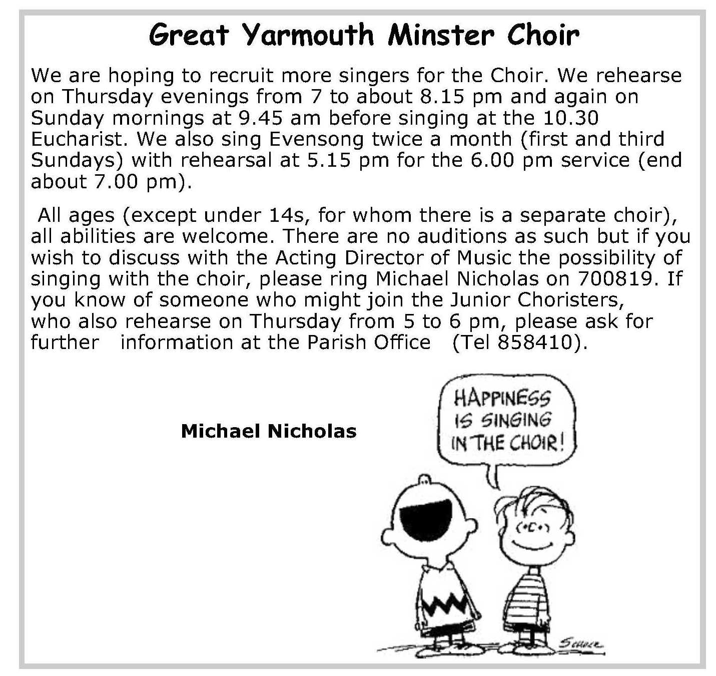 GY MINSTER CHOIR